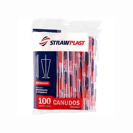 Canudo Shake Vitamina Embalado Pct 100 Canudos 100%reciclavel