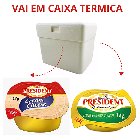 Kit Manteiga E Cream Cheese Blister Sache 100unidades President
