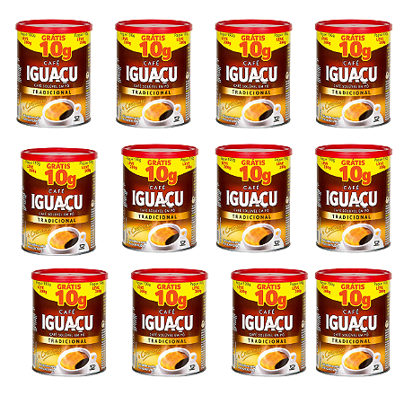 Café Solúvel Iguaçu Cremoso Tradicional Em Pó 200g 12 Latas