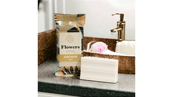 MINI SABONETE 10GR FLORAL CX 500 PARA HOTEIS,MOTEIS,POUSADAS,HOSTEL,AIRBNB,HOSPITAIS