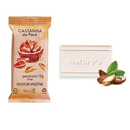 MINI SABONETE 15GR CASTANHA CX 500UN PARA HOTEIS,MOTEIS,POUSDAS AIBNB,HOSTEL