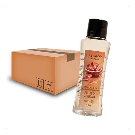 SHAMPOO 2EM1 CASTANHA DO PARA FRASCO  35ML CX200UN NATURYS