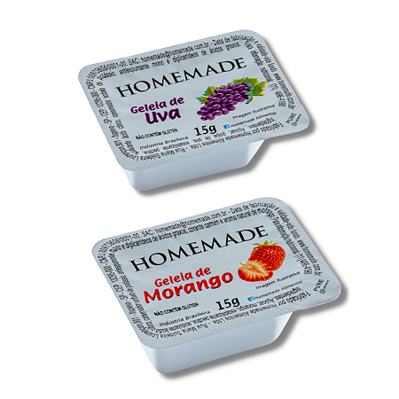 Geleia Mini Blister sache 15gr cx 144un Morango/Uva