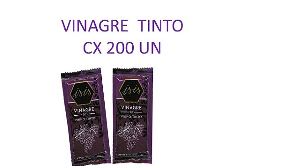 Vinagre De Vinho Sache 4ml Cx200un Restaurante,padaria,hotel