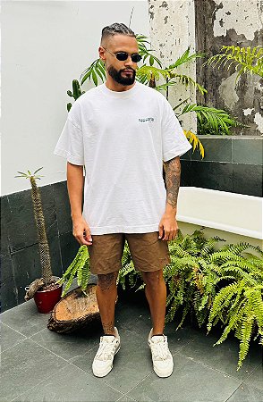 T-shirt oversized estampa frente e costas Visco Company