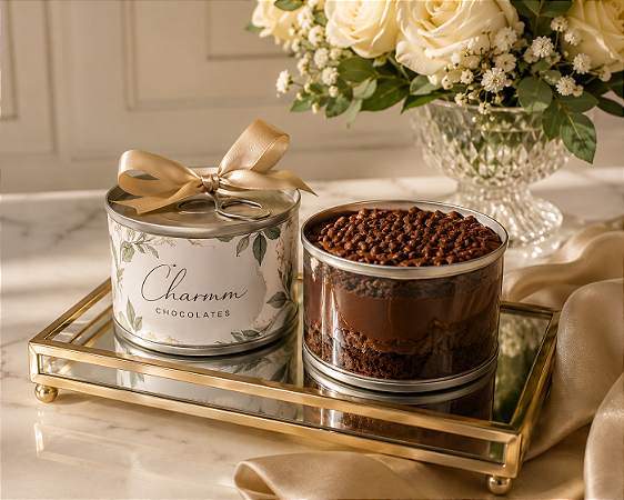 Latinha Gourmet Personalizada com Bolo e Recheio – 12 unidades
