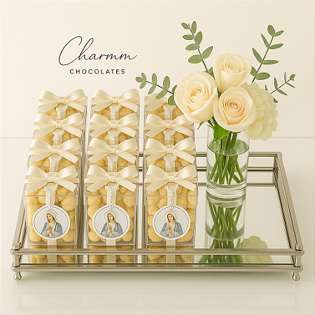 Kit com 20 Caixinhas de Pipoca Gourmet - Lembrancinha de Evento Religioso