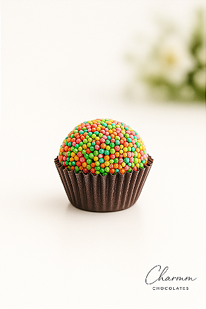 Encanto Colorido | Brigadeiro Gourmet com Confeitos Coloridos para Eventos