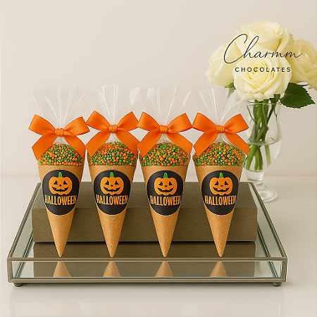 Mini Cone Recheado Gourmet Halloween