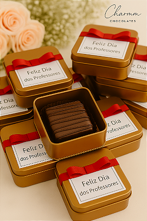 Latinha Dourada com Pão de Mel Gourmet | Presente Dia dos Professores