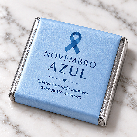 Barrinha de Chocolate Corporativa 15g | Novembro Azul Charmm