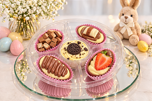 Petisqueira Josefa | Presente de Páscoa com Ovos Recheados de Chocolate Belga