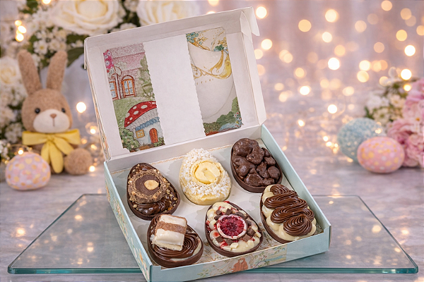 Caixa Ana Maria | Presente de Páscoa com 6 Mini Ovos Recheados