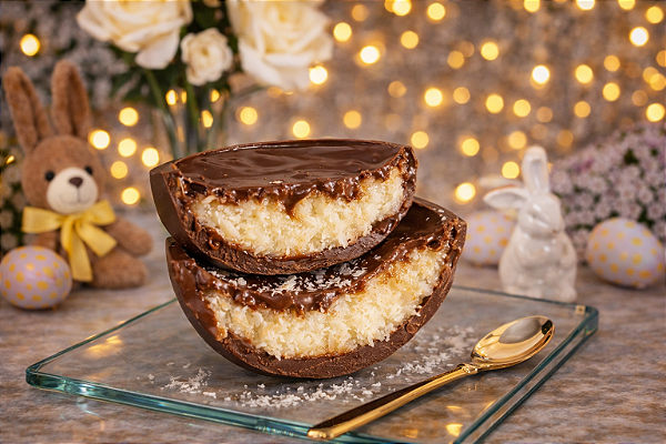 Ovo de Páscoa Casca Recheada Cocada Cremosa