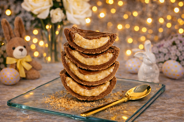 Ovo de Páscoa Casca Recheada Paçoquita