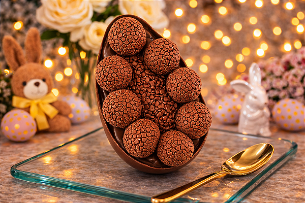 Ovo de Colher Brigadeiro Belga Premium