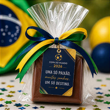 Charmm Chocolates – Pão de Mel Copa do Mundo 2026 Personalizado | Chocolate Belga, Embalagem Individual e Personalização Corporativa
