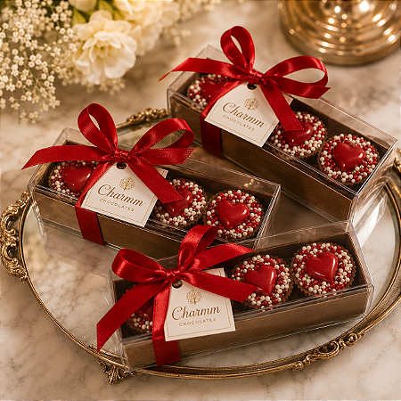Cuore D’Oro | Copinhos de Chocolate Gourmet Recheados com 4 (10 unid)