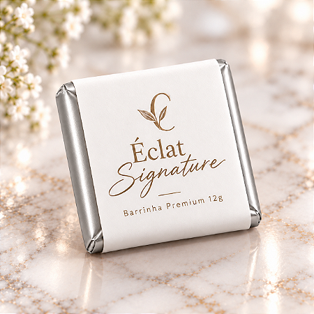 Éclat Signature | Mini tablete de Chocolate Personalizado 12g
