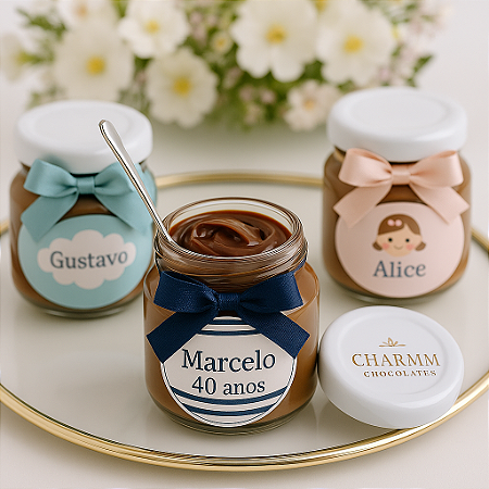 Brigadeiro Belga no Potinho de Vidro 40ml – Lembrancinha Personalizada
