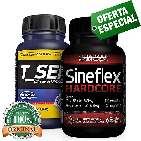 Sineflex Hardcore e T_Sek - Combo Black Power Supplements