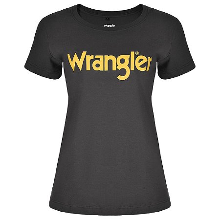 Camiseta Wrangler Feminina Urbana Básica Preta
