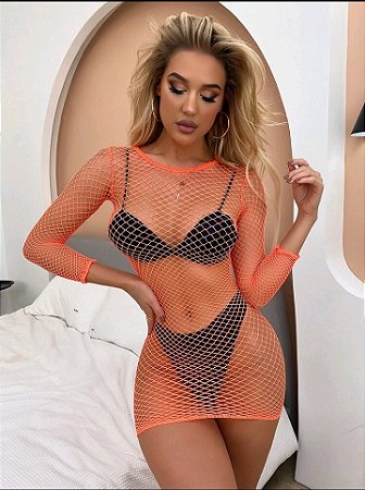 Vestido Sensual Arrastão