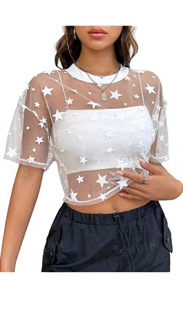 Blusa Estrela Transparente