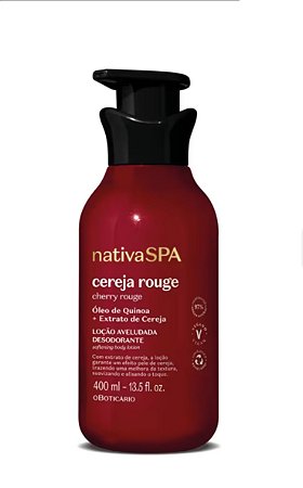 Loção Aveludada Cereja Rouge Desodorante Corporal 400ml