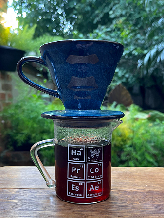 Kit Coffee Extração V60 - Cerâmica azul