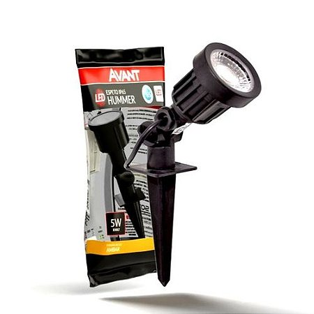 Luminária Espeto Jardim Led Branco Quente 5w Hummer Luzes de gramado IP65 Prova de água Avant Bivolt - 1 Ano Garantia