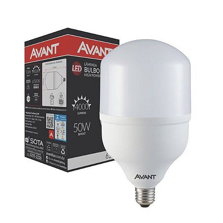 Lâmpada Ultra LED 50w 4000 Lumens Bulbo Avant Alta Potência Bivolt Econômica 6500K Branco Frio E27 (1 Ano de garantia)