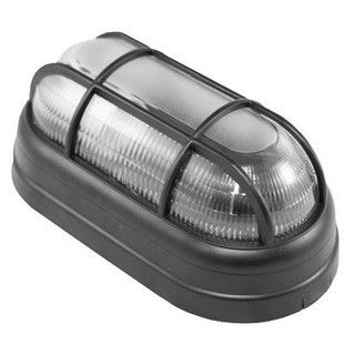 Luminária Tartaruga com grade Preta Externa Soft Soquete Bocal E27 OPL Resistente Anti-UV