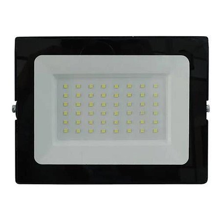 Refletor led 50w Projetor Holofote Elgin Branco Frio Bivolt 2750 Lumens 6500K Externo Resistente a Água e Poeira IP65