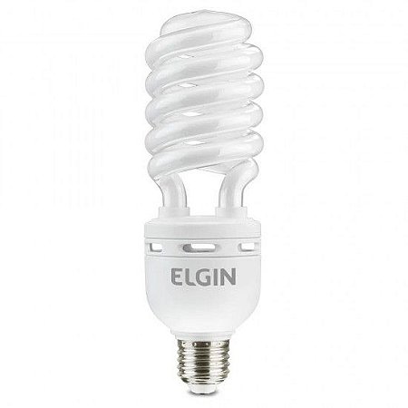 Lâmpada Espiral Fluorescente 32W Elgin Compacta 110V 6400K Branca Fria 1984lm E27 - 1 Ano de Garantia