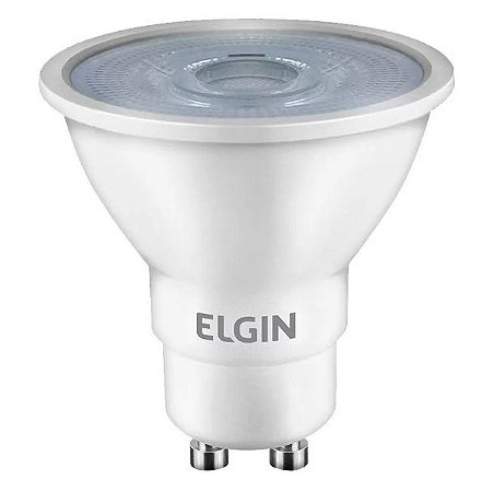 Lâmpada Dicróica Led MR16 Elgin base GU10 4,8W 350lm Branco Frio 6500K Bivolt - 1 Ano de Garantia