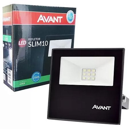 Refletor led Verde 10w Bivolt Avant Projetor Holofote Bivolt Luz verde IP65 Resistente Água Poeira Uso Externo- 1 Ano Ga