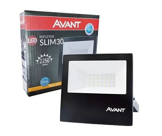 Refletor led Luz Amarela 30w 3000K 2250lm Bivolt Avant Projetor Holofote Bivolt IP65 Resistente Água Poeira Uso Externa