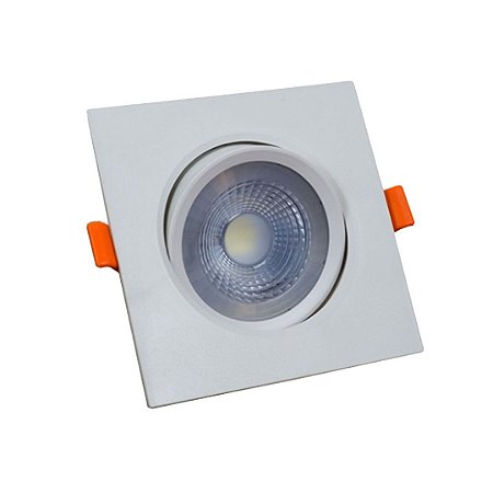 Kit 10 Spot Led Smd 3w Quadrado 3000k Branco Quente/ 6500k Branco Frio Dicróica Direcionável Embutir