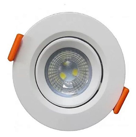 Kit 20 Spot Led Smd 3w Redondo 3000k Branco Quente/ 6500k Branco Frio Dicróica Direcionável Embutir