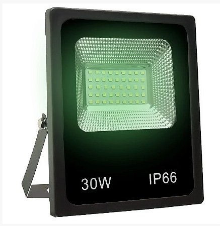 Refletor Led 30W Verde 2700 lumens Micro SMD Exterior Holofote IP66 A prova de Água e Poeira
