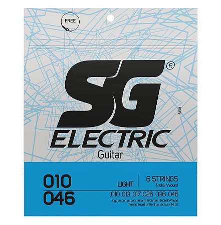 Encordoamento Guitarra 010 Sg Nickel Wound Corda Mi Extra