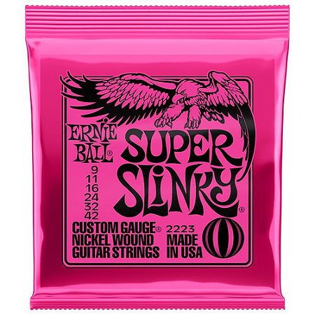 Encordoamento Guitarra 009 42 Super Slink 2223 Ernie Ball