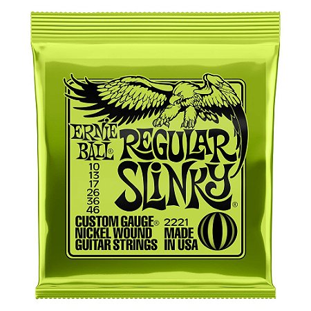 Encordoamento Guitarra 010 046 Regular Slink 2221 Ernie Ball