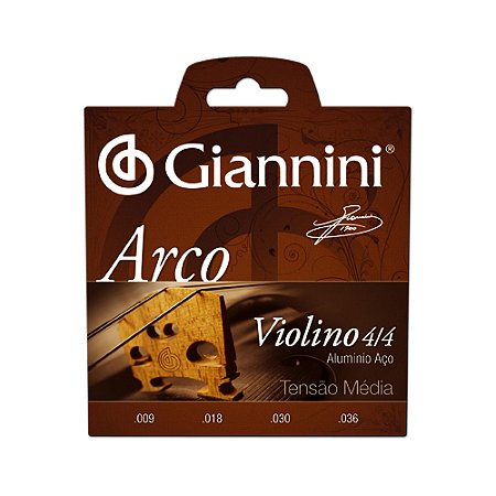 Encordoamento Violino 4/4 Tensão Média Giannini Arco Bowed