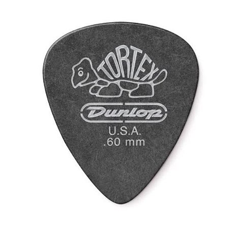 Palheta Dunlop Tortex 0.60mm Pitch Black 12 Unidades 488P.60