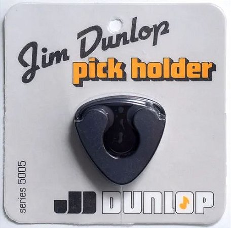 Porta Palhetas Violão Guitarra Jim Dunlop Preto Com Adesivo