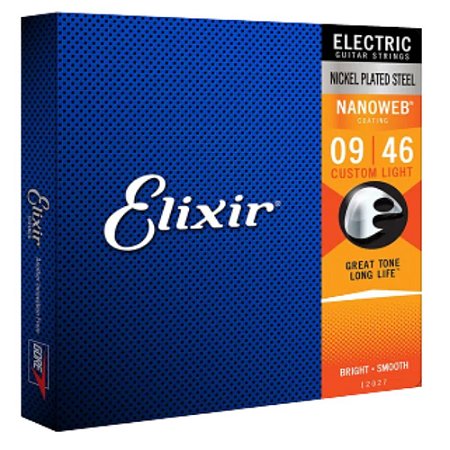 Encordoamento Elixir Guitarra 009 Light Nanoweb Selo Izzo