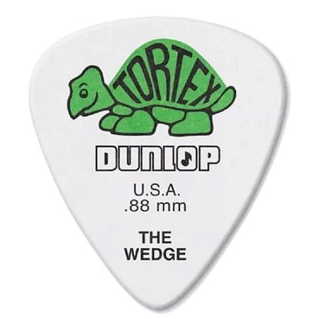 Kit Com 12 Unidades Palheta Dunlop Tortex Wedge 0.88mm Verde