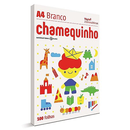 Papel sulfite A4 - 210x297 - com 100 folhas - Chamequinho